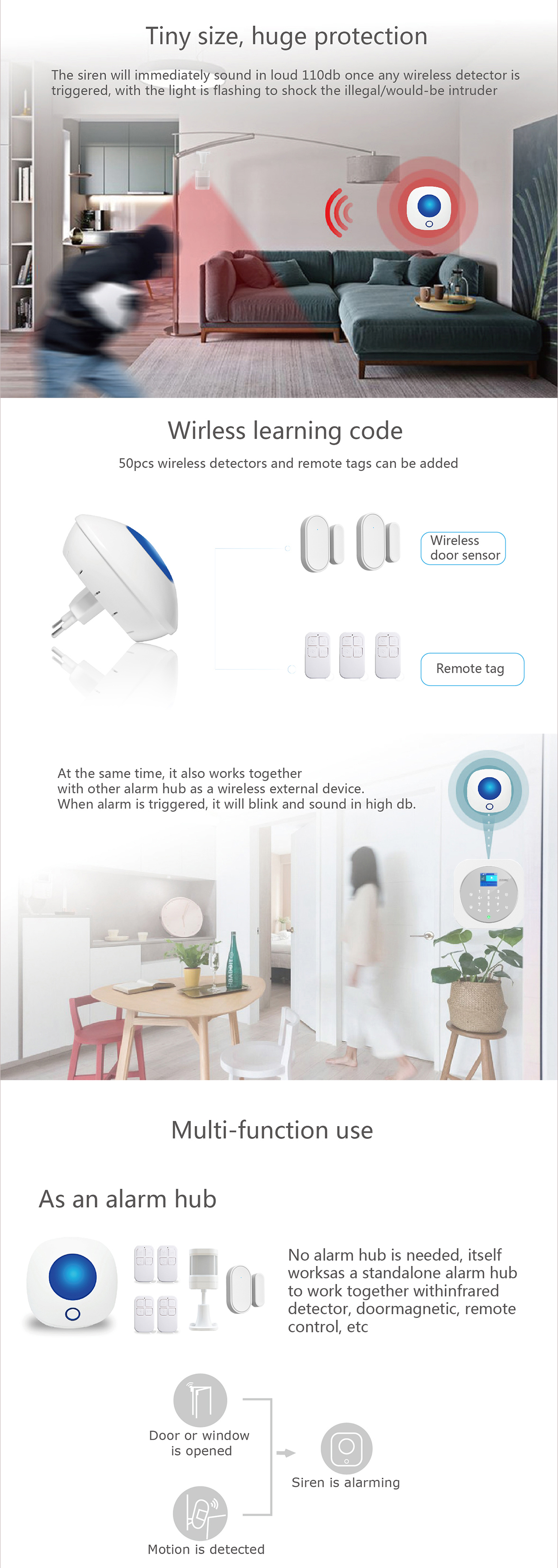 WiFi Wireless Smart Security System(图2)