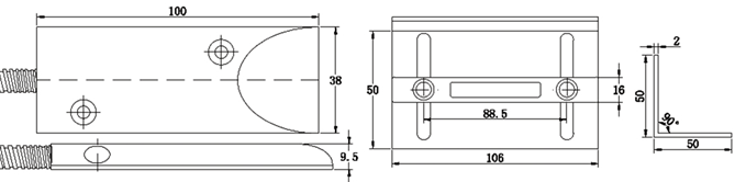 Wired Rolling Door Sensor/Shutter Sensor - Overhead Mount(图1)