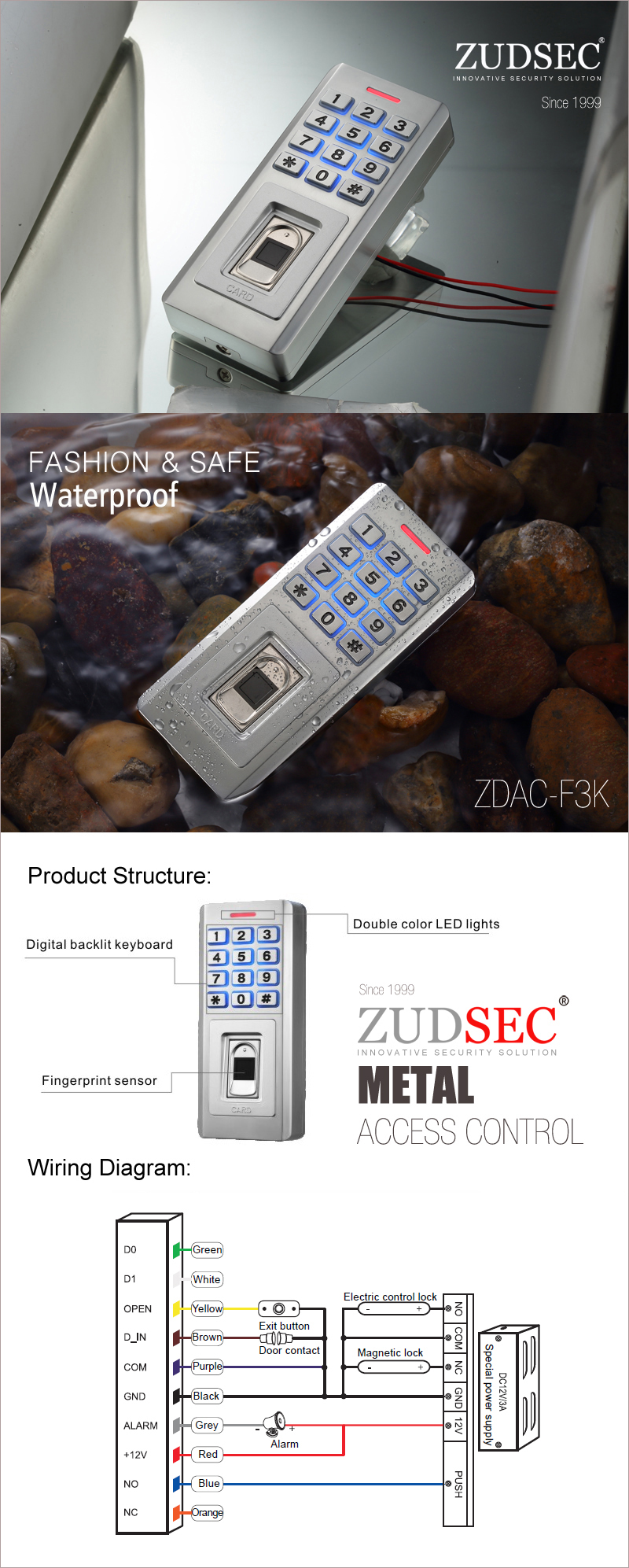 Keypad Fingerprint Access Control(图1)