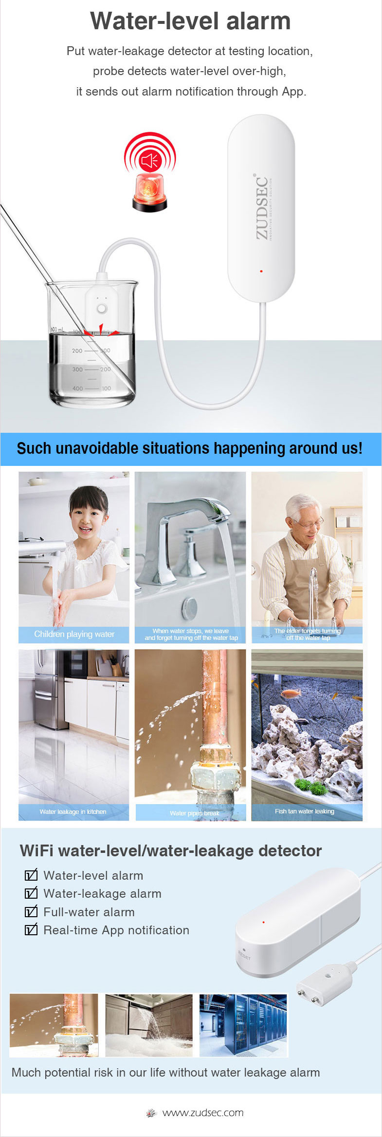 WiFi Smart Water Leakage Detector(图2)