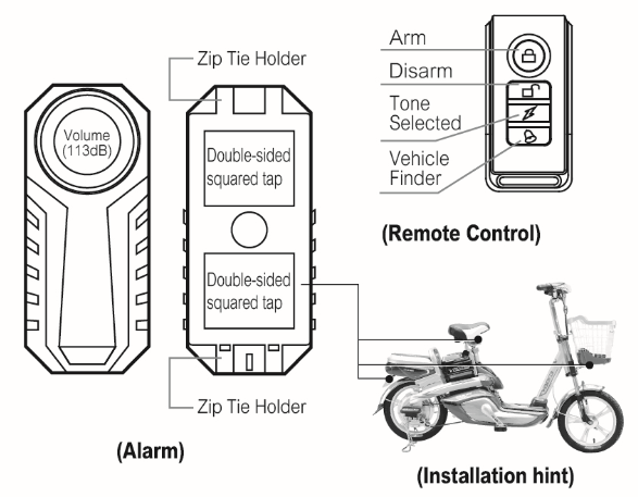 Motorcycle & Bike Security Alarm(图1) Motorcycle & Bike Security Alarm(图1)