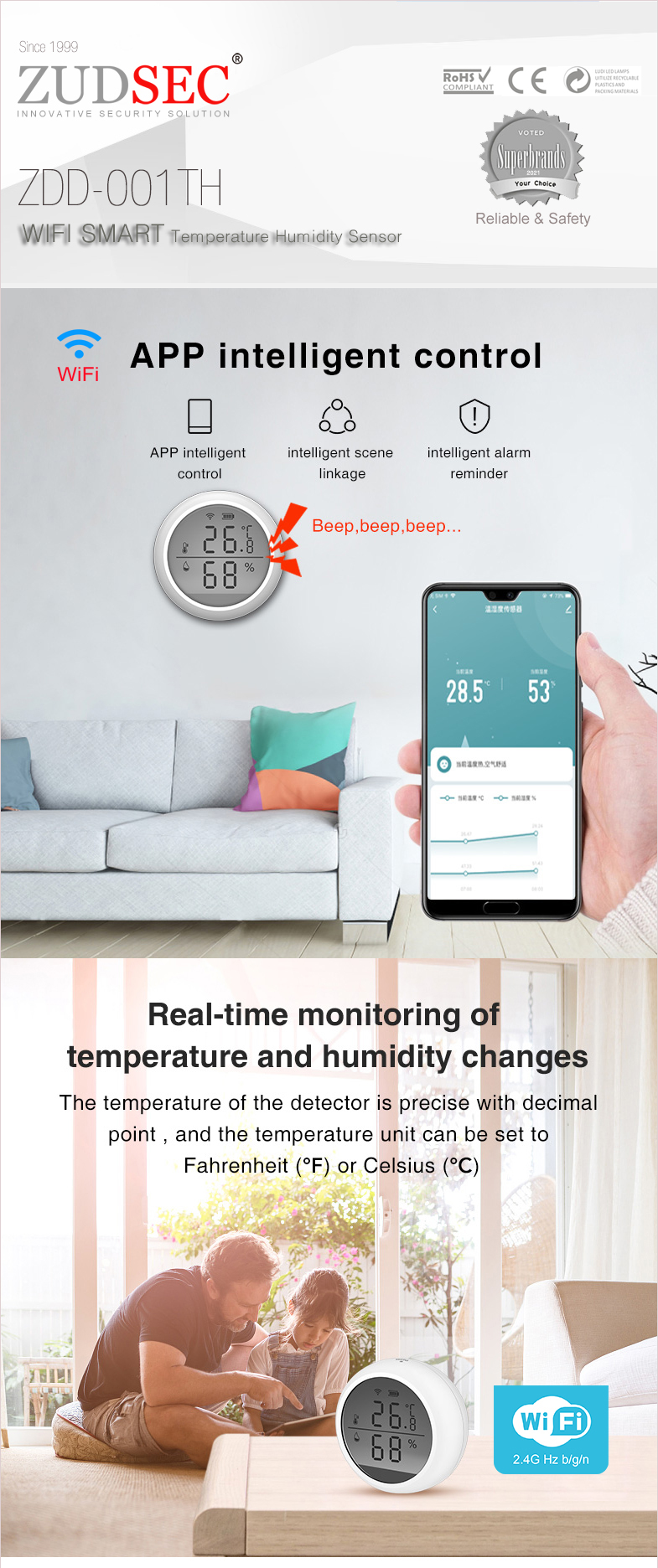 WiFi Temperature Humidity Sensor(图1)