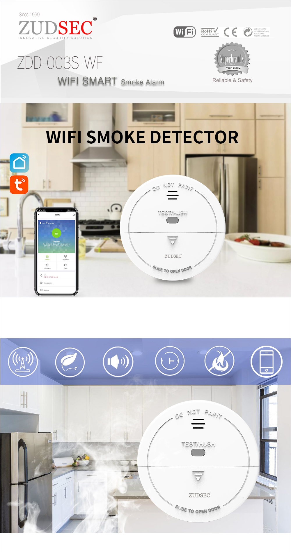 Wifi Smart Smoke Alarm(图1)