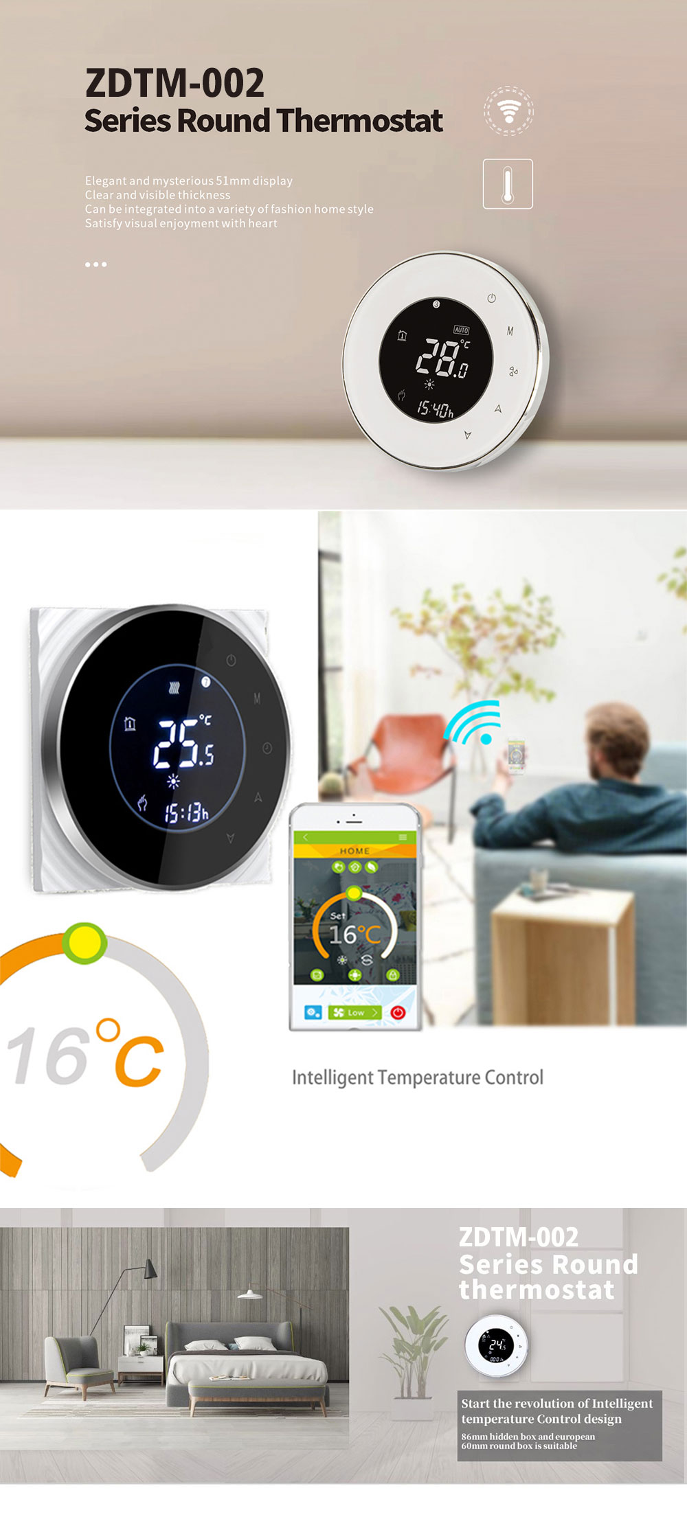 Smart Thermostat -Two/Four Pipe Fan Coil Unit(图1) Smart Thermostat -Two/Four Pipe Fan Coil Unit(图1)