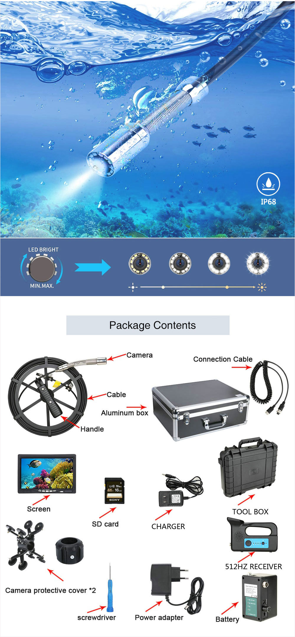 7 inch Sewer Pipeline Inspection Camera(图4)