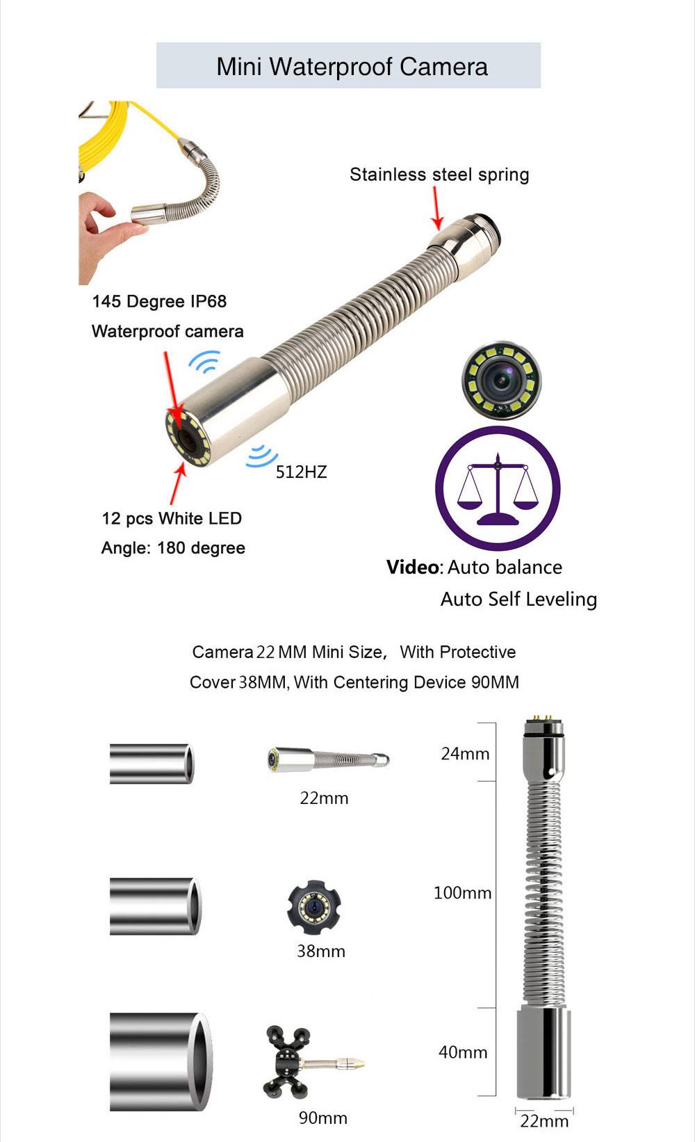 7 inch Sewer Pipeline Inspection Camera(图3)