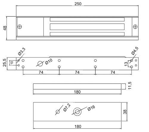 280KG Electromagnetic lock -Single Door(图1)